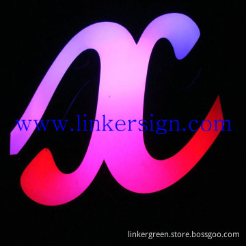3d illuminated metal alphabet channel letter sign